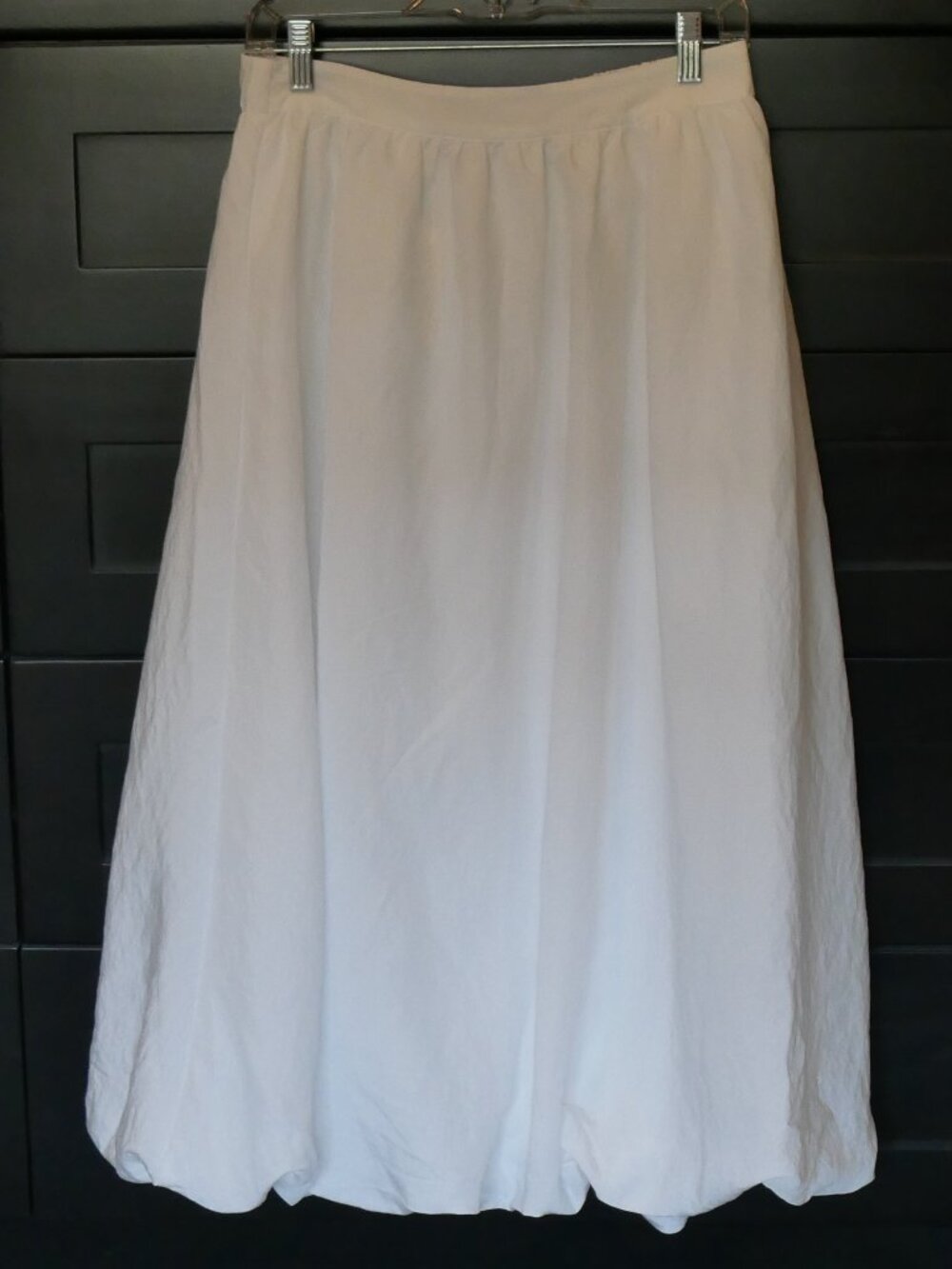 a new day Midi Bubble Hem Skirt White Size S, NWT